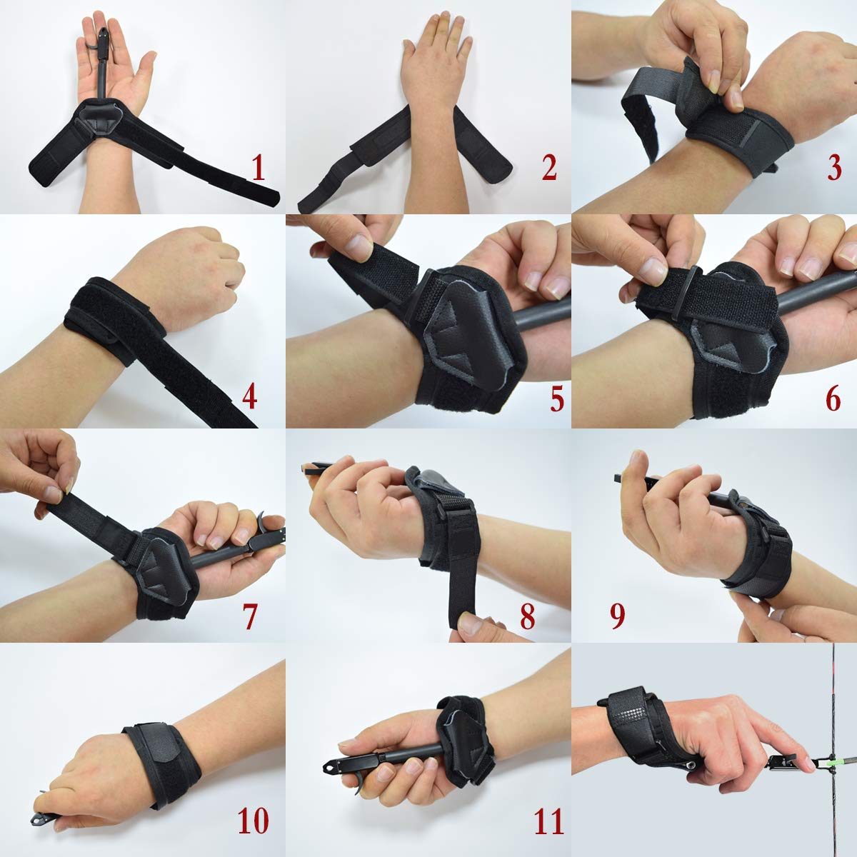 NIKA ARCHERY Outil de déclenchement d'étrier de frein avec dragonne pour la chasse à l'arc composite pour adultes