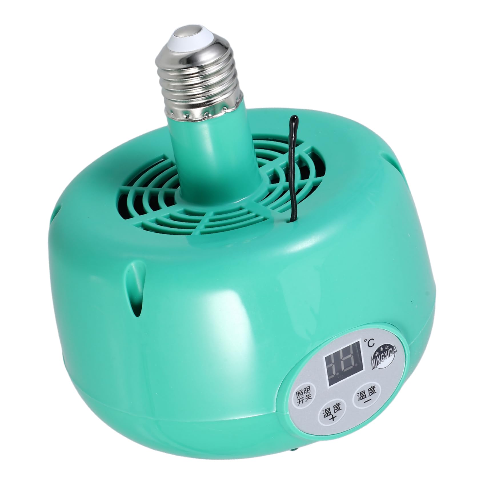 Lampada Riscaldante Intelligente per Pulcini Temperatura Regolabile Verde | Illuminazione LED Calda, Struttura in Plastica e Metallo, Uso per Uccelli e Criceti, Sicura