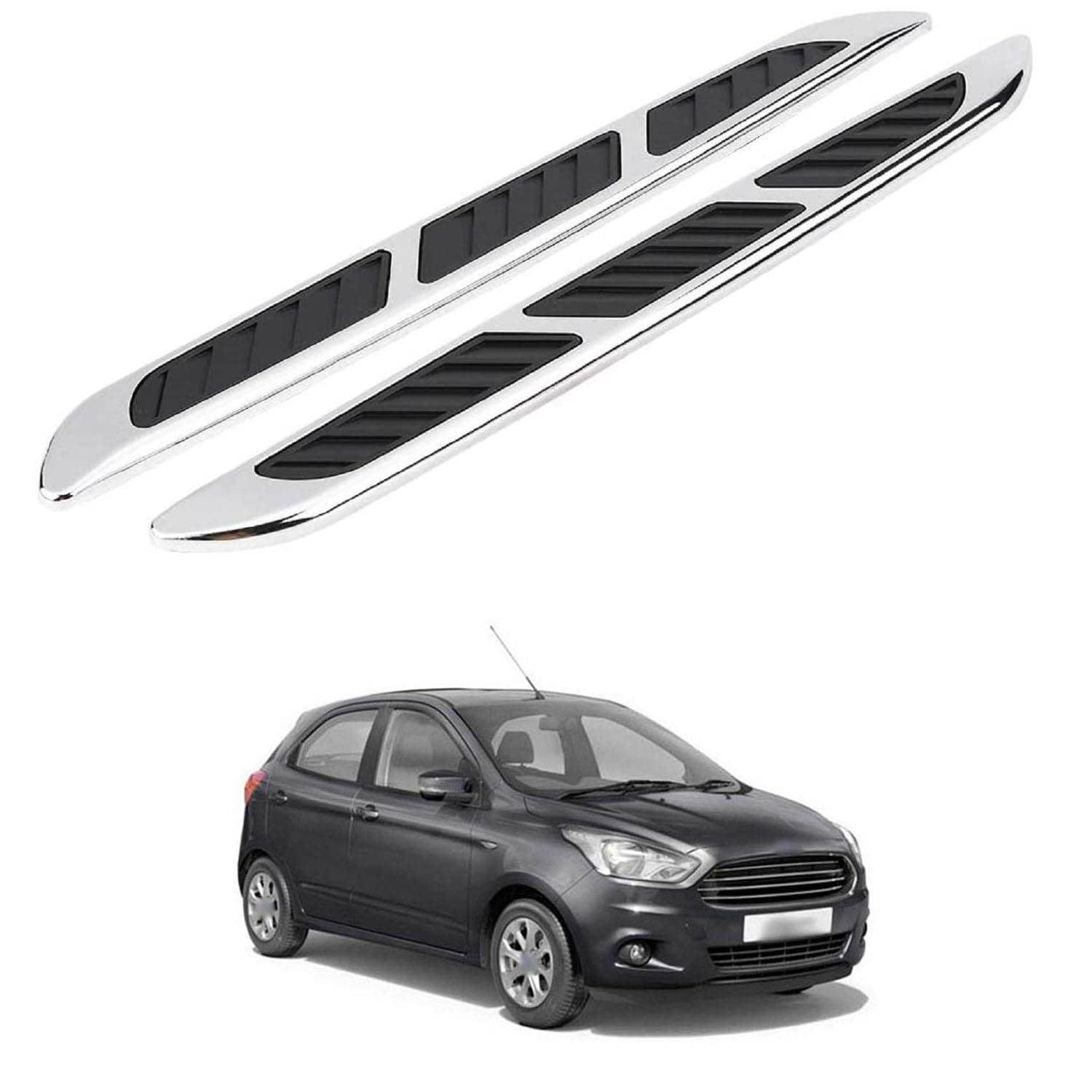 XZRTZ Universal Car Exterior Side Door Hood Vent Air Flow Intake Chrome