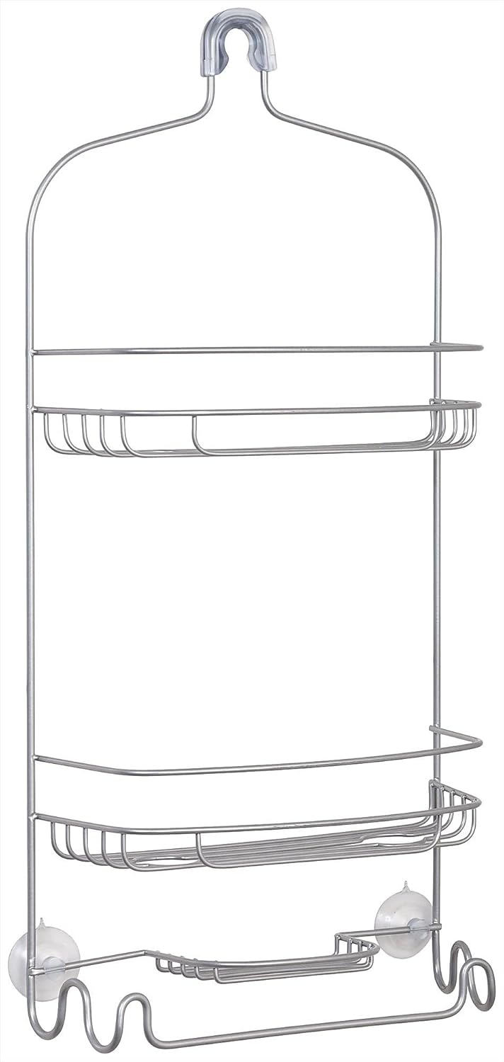 Zenna Home 2 Tier Over The Shower Caddy Silver