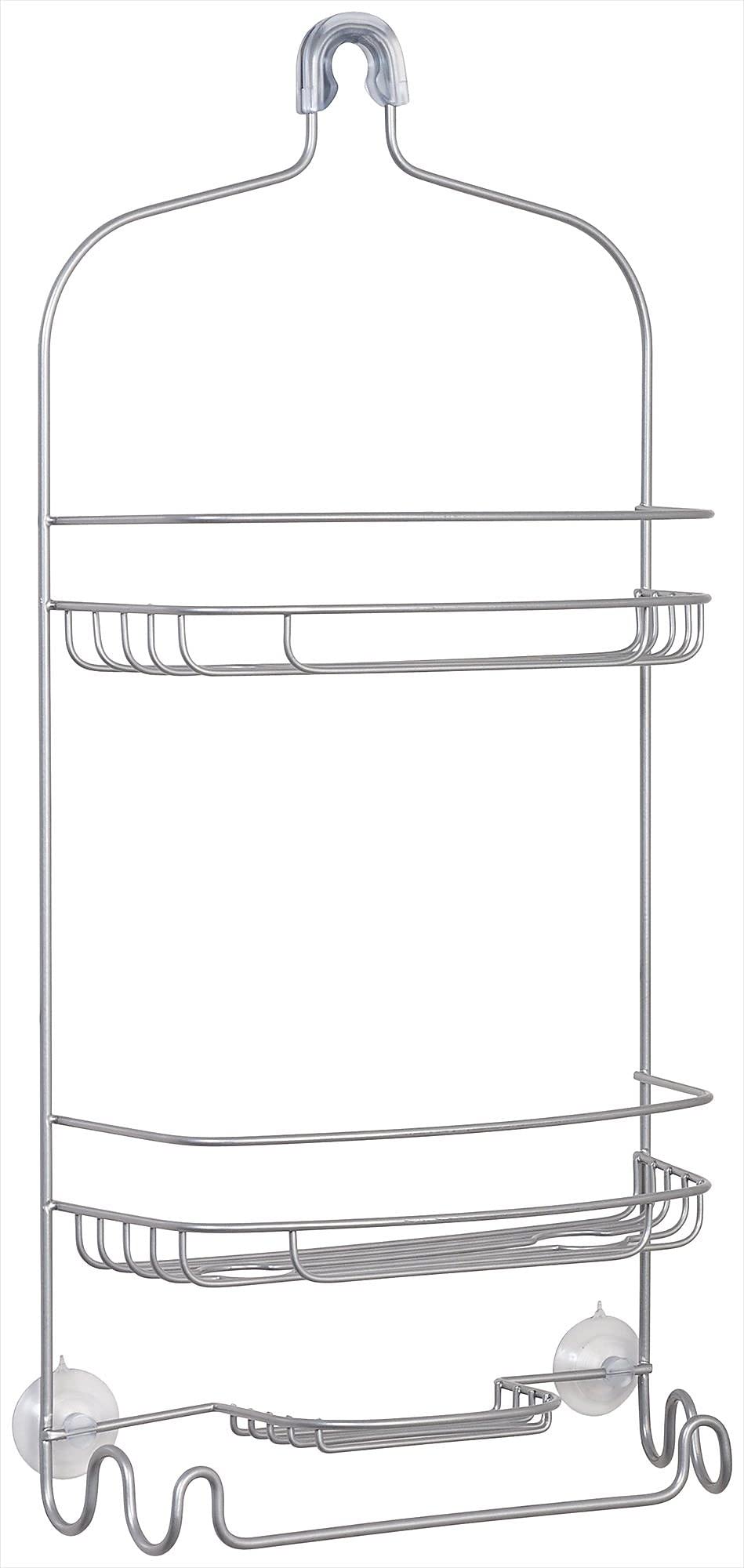 Zenna Home 2 Tier Over The Shower Caddy Silver