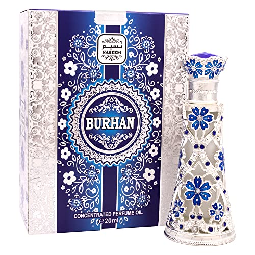 Naseem Burhan Concentrated Perfume Oil Alcohol Free With Composition Of Musk Rose Jasmine Musk Long Lasting Arabian Fragrance Oil For Men 0.67 Fl Oz #TOP5