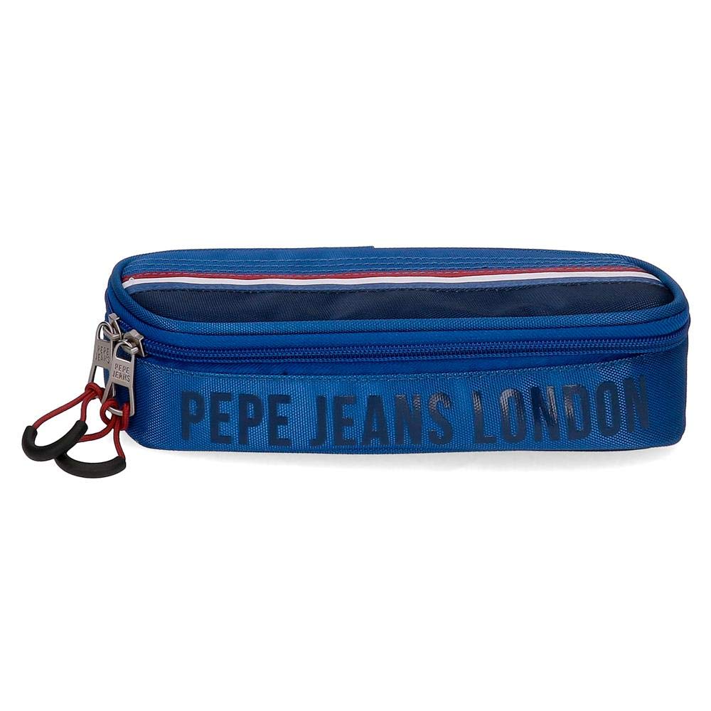 Pepe Jeans Overlap, Estuche Con Organizador Niños, Azul (Blue), 22x5x9 Cms