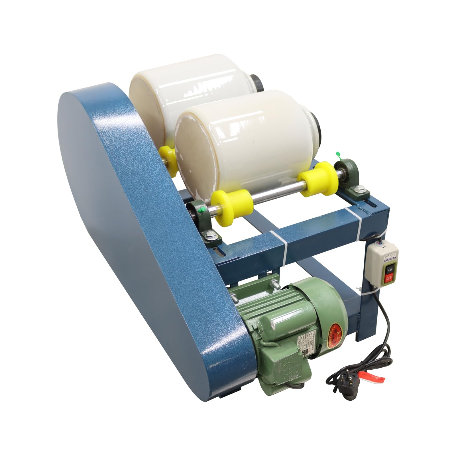 220 V Keramik-Kugelmühle, Schleifmaschine mit zwei 5-L-Keramikgläsern, 550 W Feinmahlkugelmühle, Pulverisierer für Tintenglasuren, Labor, Mineralkeramik