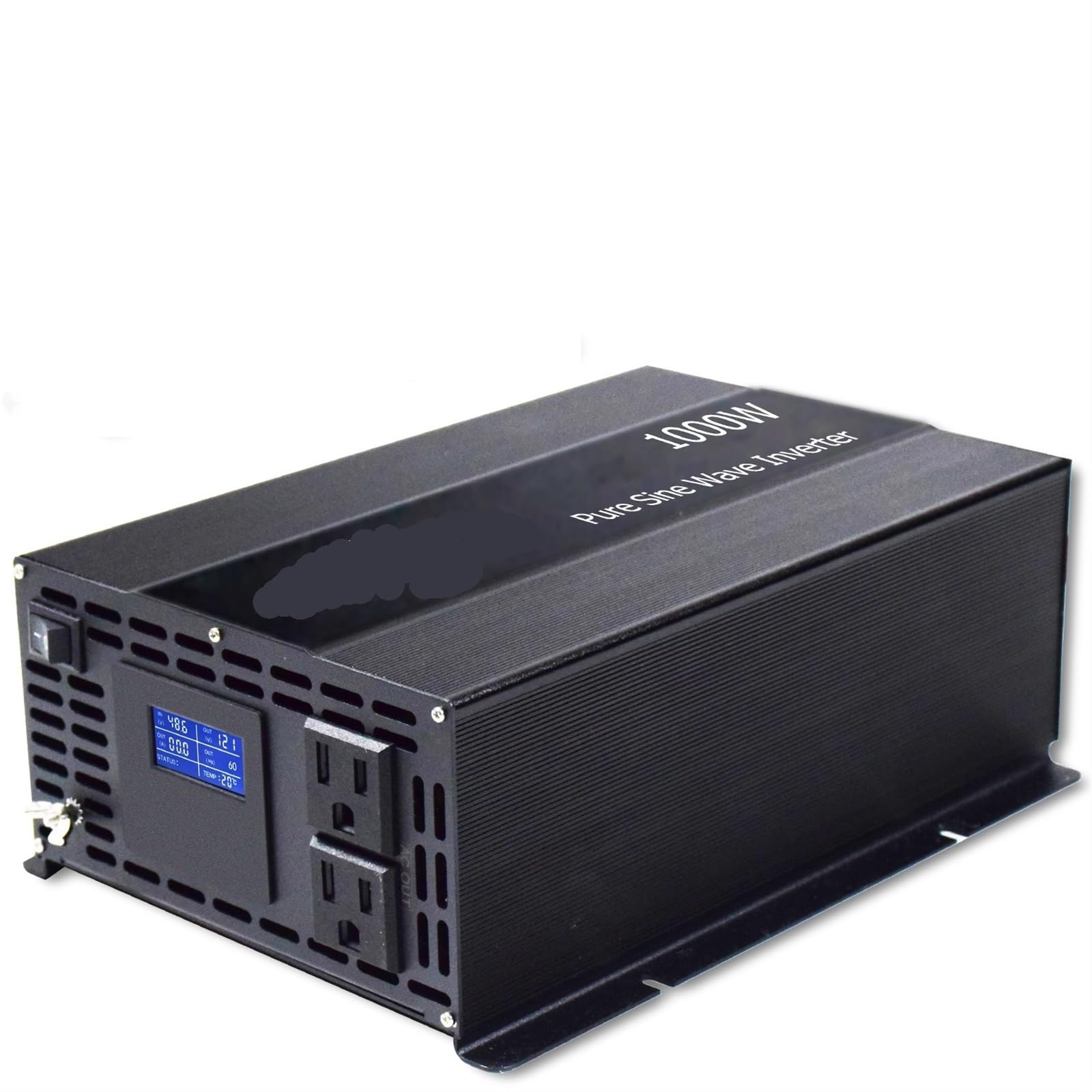Przetwornica napięcia, Inwerter solarny o mocy szczytowej czystej fali sinusoidalnej 2000 W, konwerter DC na AC o mocy 1000 W, 12 V/24 V/36 V/48 V, wyświetlacz LCD Do samochodu, kempingu, podróży(36V)
