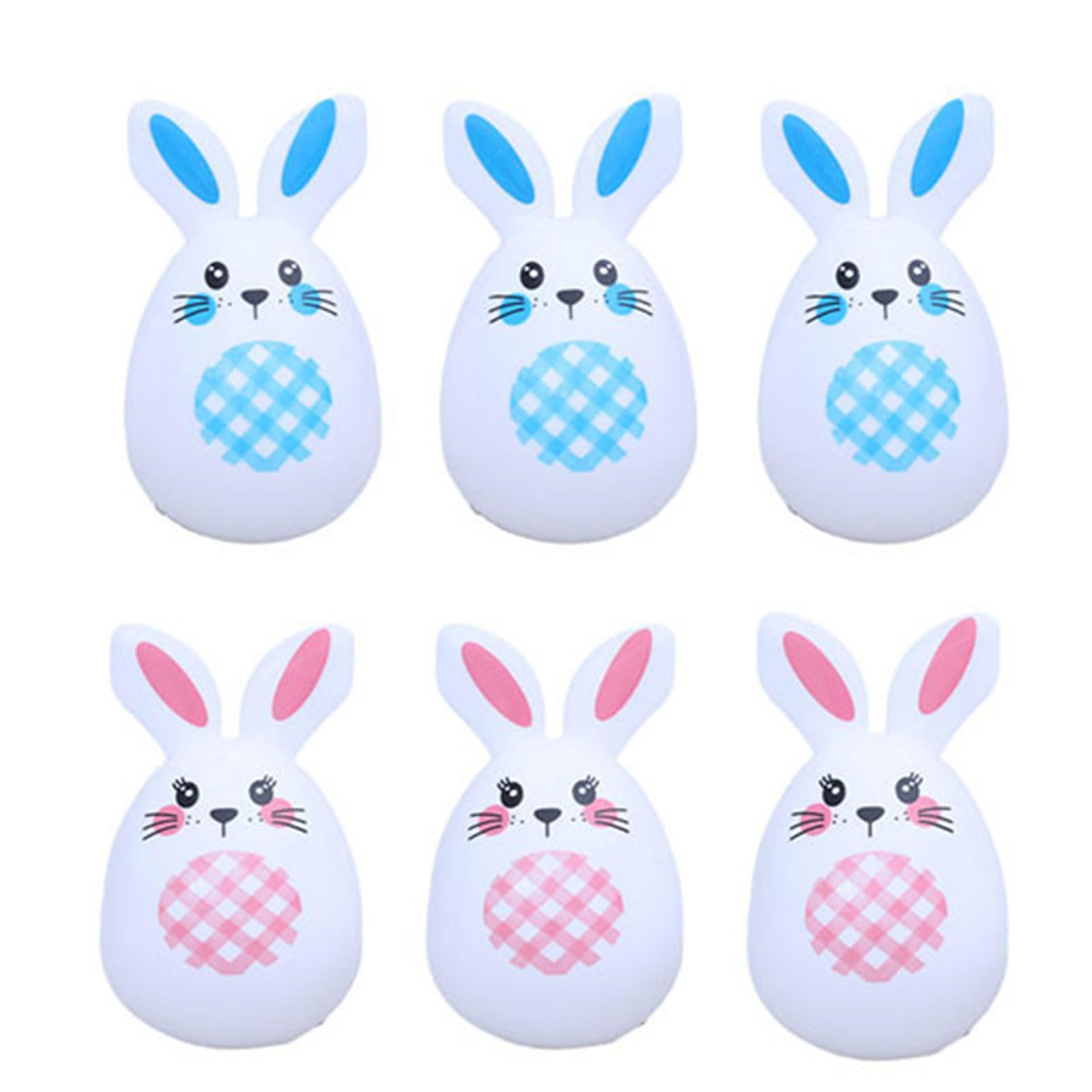 Fillable Plastics Bunnys Shape Eggs Empty for Easter Hunt Basket Stuffer Easter Themed Characters Empty Bunnies Eggs