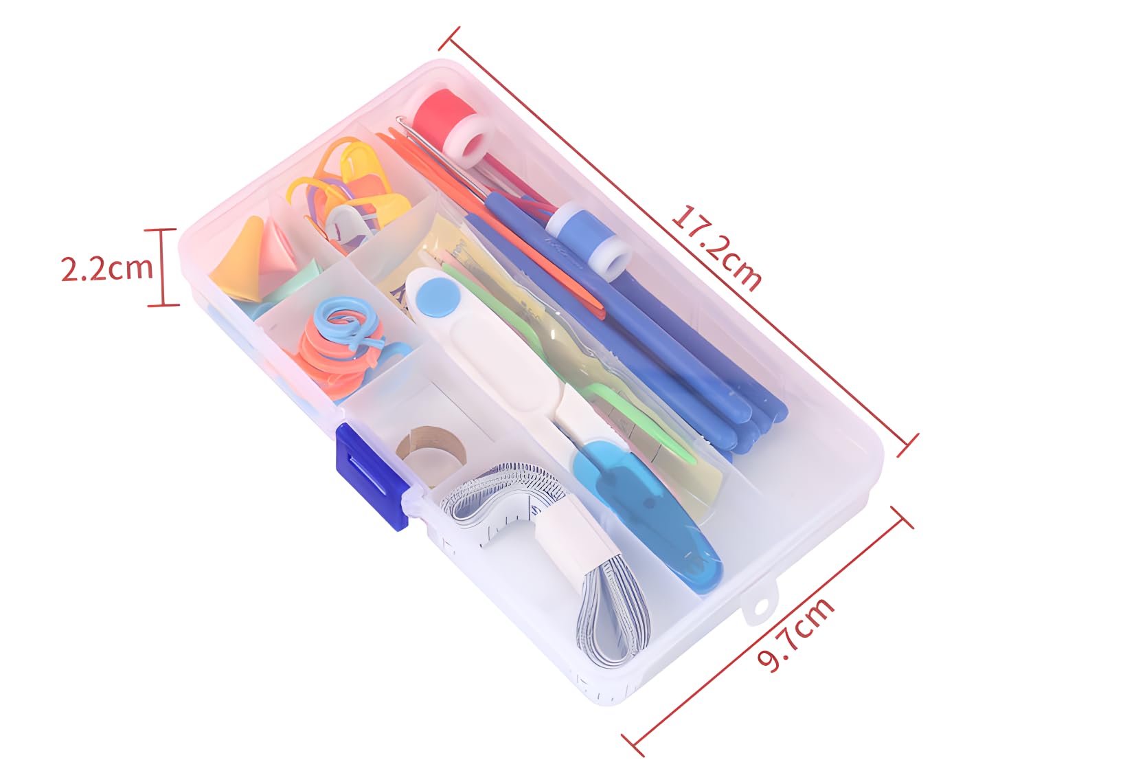 Häkelnadel Set Mit Etui – 9 Austauschbare Nadeln (3–8mm), Inkl. Griff, Maßband, Markierungsklammern & Schere