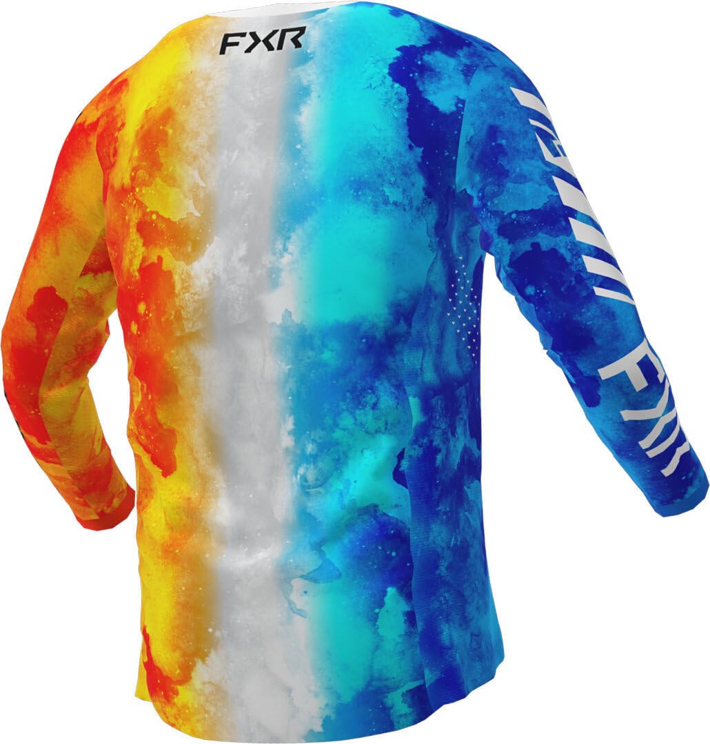 FXR Podium 2023 Maglia Motocross Giovanile, arancione/blu, S