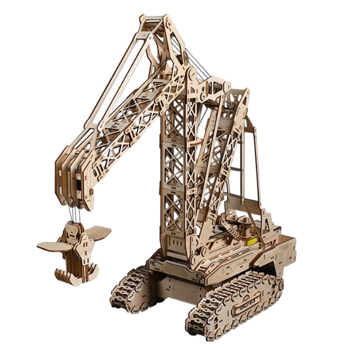 3D Holz Puzzle Mechanisches Dynamische Kran, 800 Stück Holzpuzzle Erwachsene Mechanische Montage Modellbausatz Basteln Modell, Geschenke und Dekoration
