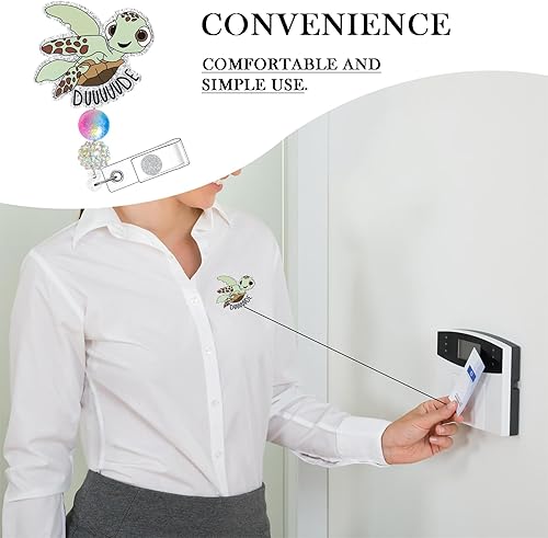 Miniatura 10 de Carrete de insignia para enfermera, lindo soporte retráctil con clip de identificación para enfermera, accesorios para el trabajo, divertidos