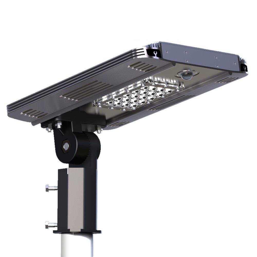Solar/Hybrid Energy Efficient LED Ultra-Powerful Self-Contained Smart Commercial Residential Lighting w/Mounting System for Building Parking Lots Bike Path Street (10W)
