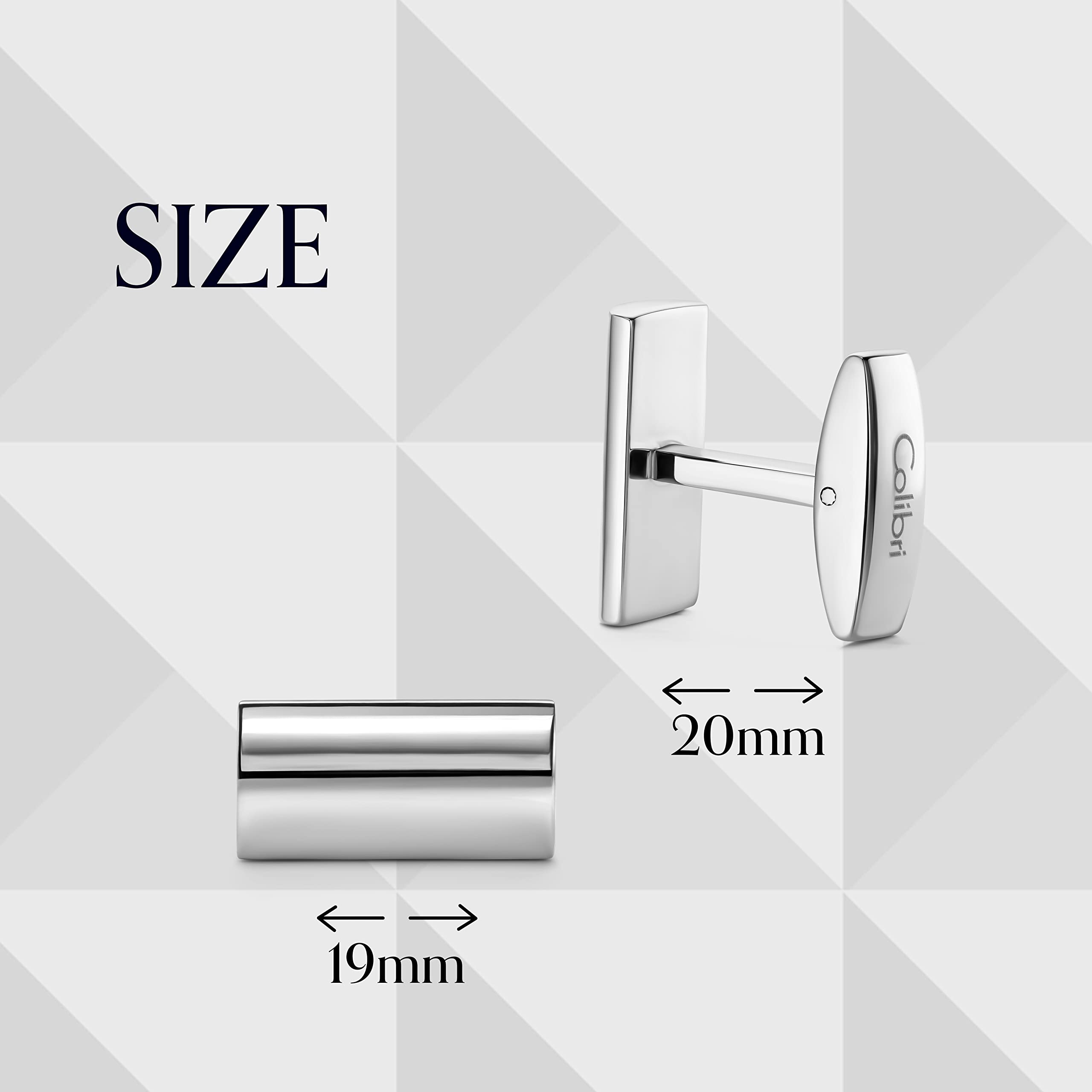 Boutons De Manchette Colibri Polaris Pour Homme - Acier Poli/Satiné/bronze à canon - Boutons De Manchette Design Avec Fermeture Arrière Pivotante - Coffret Cadeau