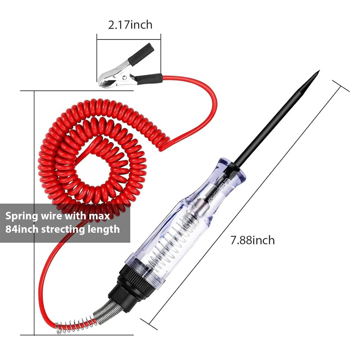 Automotive Test Light 3-48V DC Digital LED Ciruit Tester Auto Bidirectional Voltage Tester with Voltmeter, Test Light 6-24V DC LED Bulb, Auto Circuit Tester