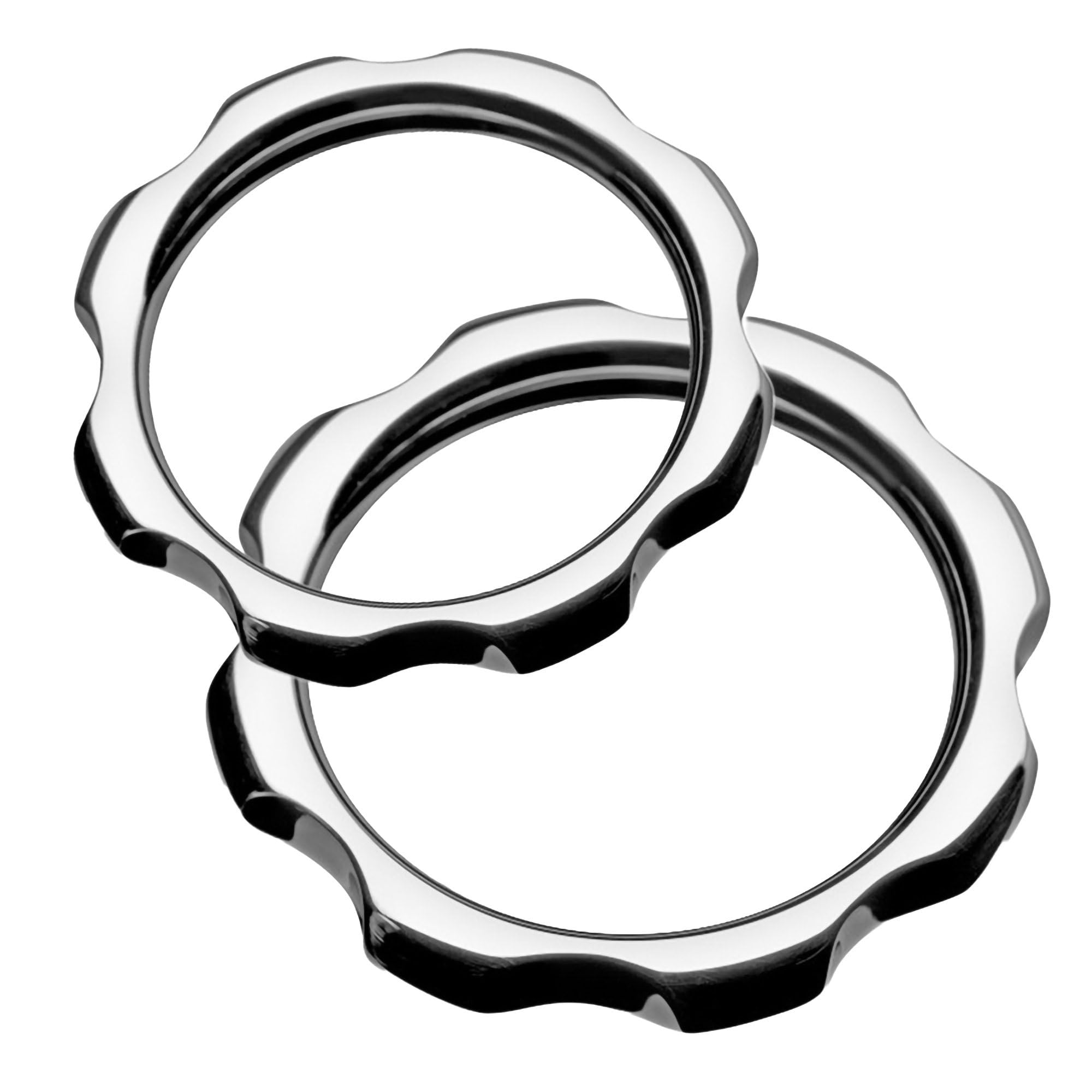 Anello fallico in acciaio inossidabile Gear Head Dimensione 55 mm