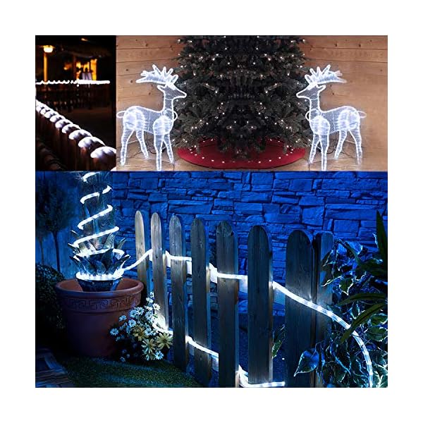 Forever Speed LED Lichterschlauch Außen,Wasserfest LED Lichtschlauch Schlauch Außen Innen für Weihnachten,Hochzeit,Dach,Zaun Dekoration Beleuchtung Lichtschläuche Kaltweiß IP65 – Bild 5