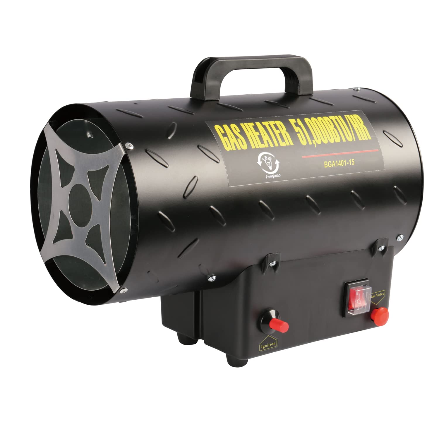 fam famgizmo 15kW / 51,000BTU Gas Heater, Heavy Duty Industrial LPG Propane  Gas Space Heater with Fan Assisted for Garage Workshop Warehouse Shed Farm  : Amazon.co.uk: Garden
