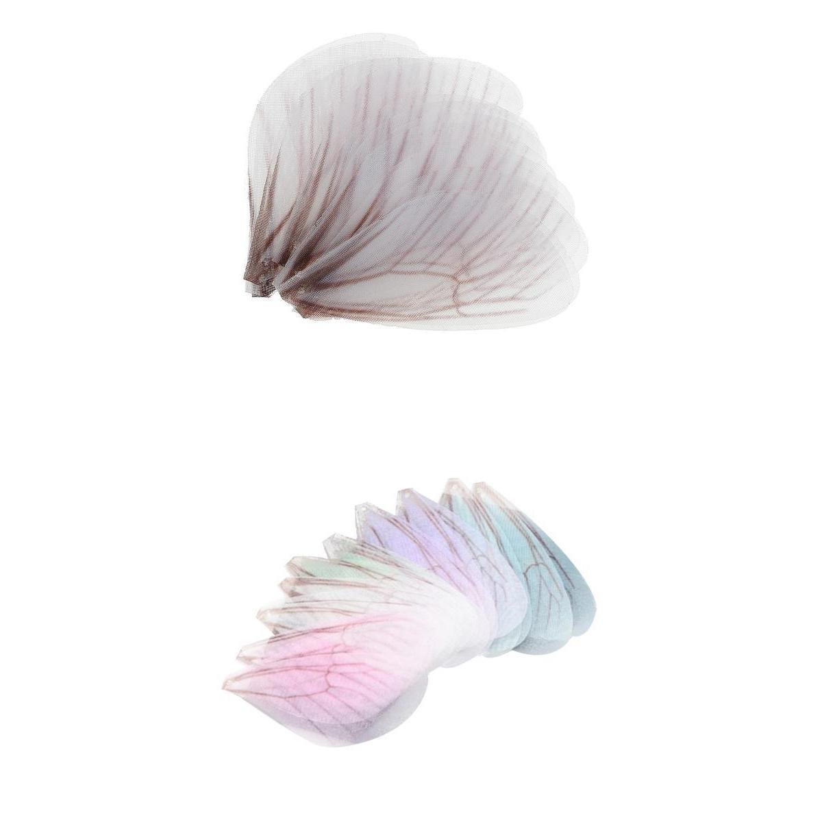 Loom Tree 20 Pieces Colorful Translucent Yarn Simulation Dragonfly Wings Butterfly Wings Mixed for Earring Findings DIY Earring Charms Jewelry Craft Making Pendants