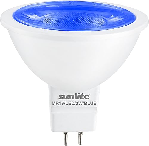 Sunlite Foco reflector LED MR16 80856, 35 lúmenes, 3 vatios (ecualizador de bombilla halógena de 25 W) 12 V, base bi-pin GU5.3, no regulable,