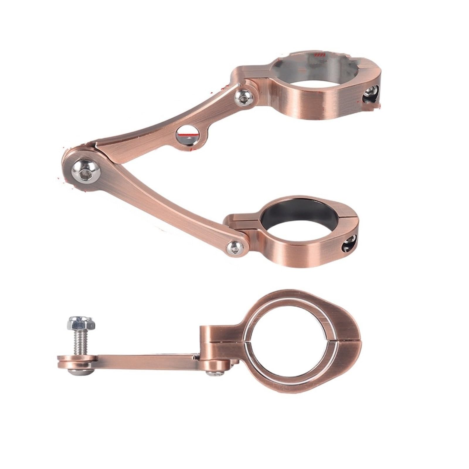 4 Colors Universal Motorcycle Accessories Spotlight Holder CNC Fork Tube Mount Clamp 39mm Headlight Bracket headlamp Bracket(Gold)