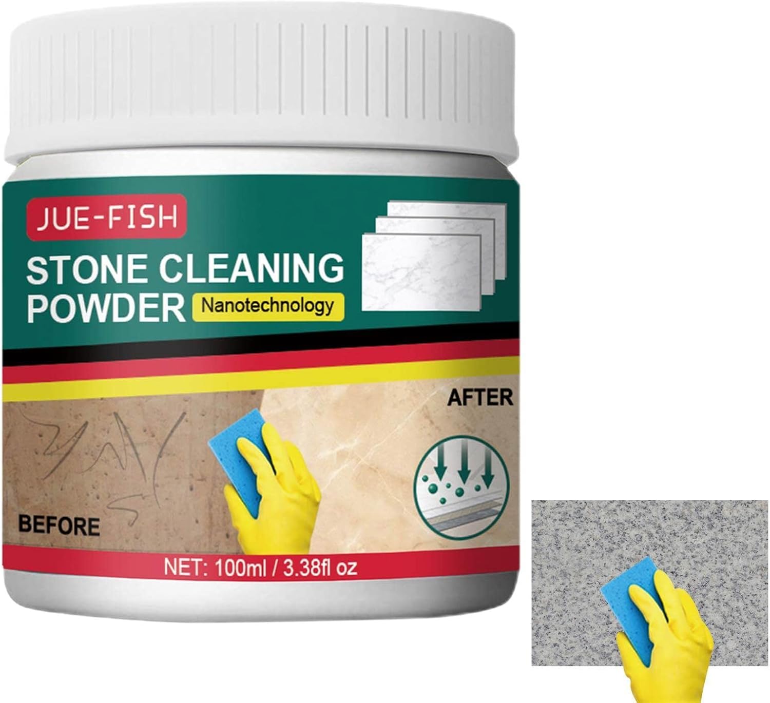Marble Stain Remover, 4.22oz Stone Floor Cleaner, Fireplace Brick