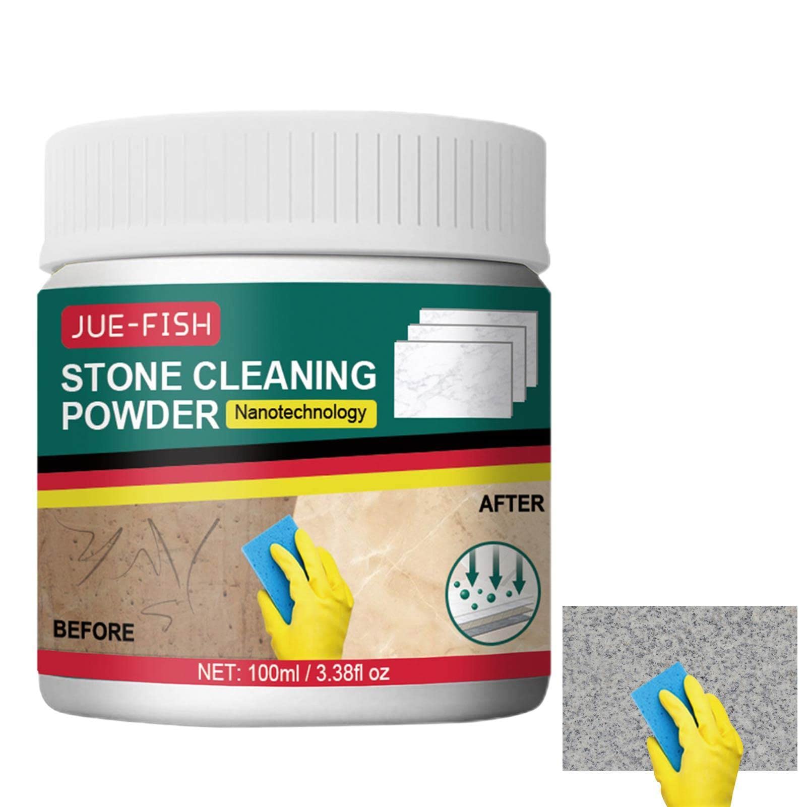 Marble Stain Remover - 4.22oz Natural Stone Shower Cleaner - Environmentally Friendly Countertop Stain Remover For Limestone