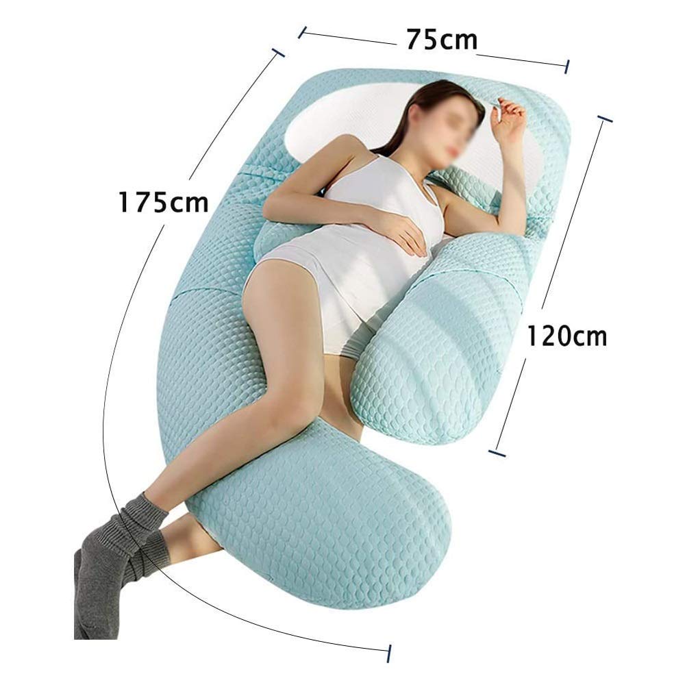 HMTE Almohada Corporal, Almohada de Embarazo de Cuerpo Completo y Almohada de Lactancia, Almohada de Maternidad U para Dormir, amamantar y Alimentar