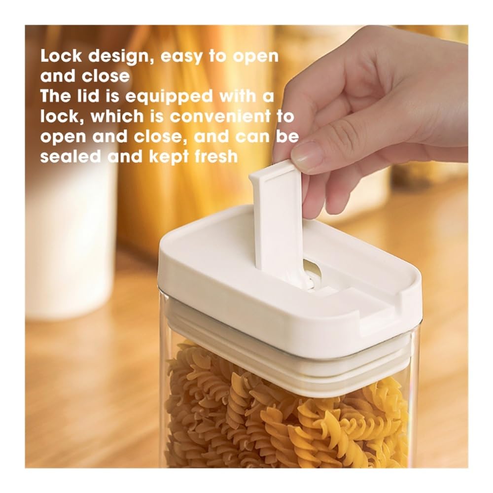 Contenitore ermetico per alimenti da cucina, materiali per uso alimentare, per frigorifero, spaghetti, lattine sigillate trasparenti, contenitore per latte in polvere e pasta (1800 ml)