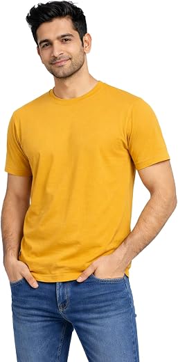 Gaurvity Men's Cotton Round Neck Short Sleeve T-Shirt