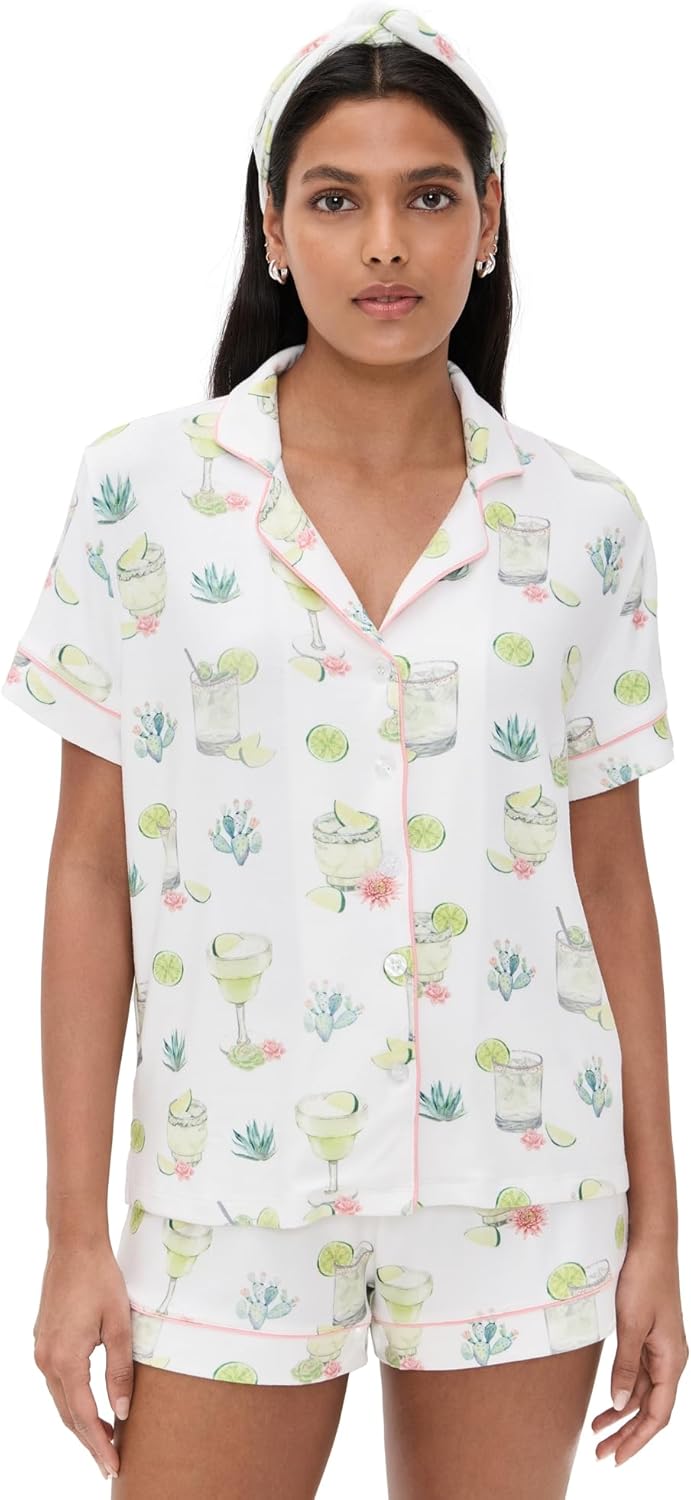 PJ Salvage womens Limes & Sunshine Pj Set With Headband