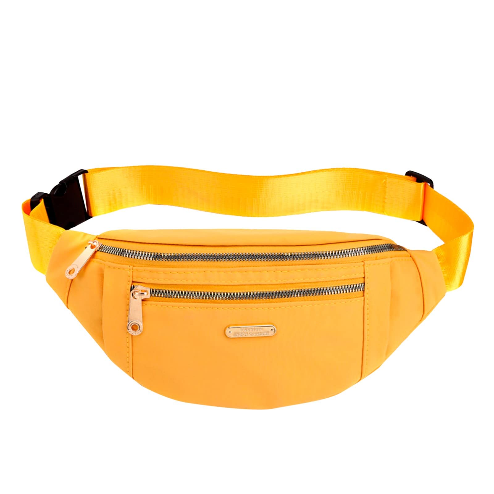 GpahrrDnij Versatile Messenger Bag Casual Cloth Shoulder Bag Layer Change Mobile Phone Waist Bag Womens Small Yellow One