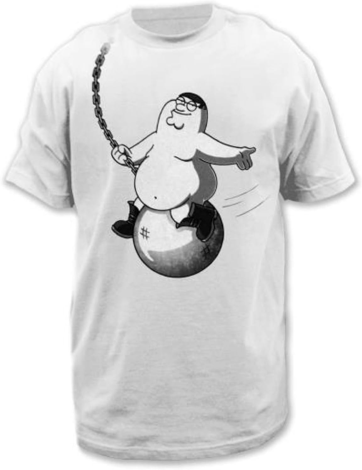 Family Guy Peter Wrecking Ball Men's White T-shirt (2XL)