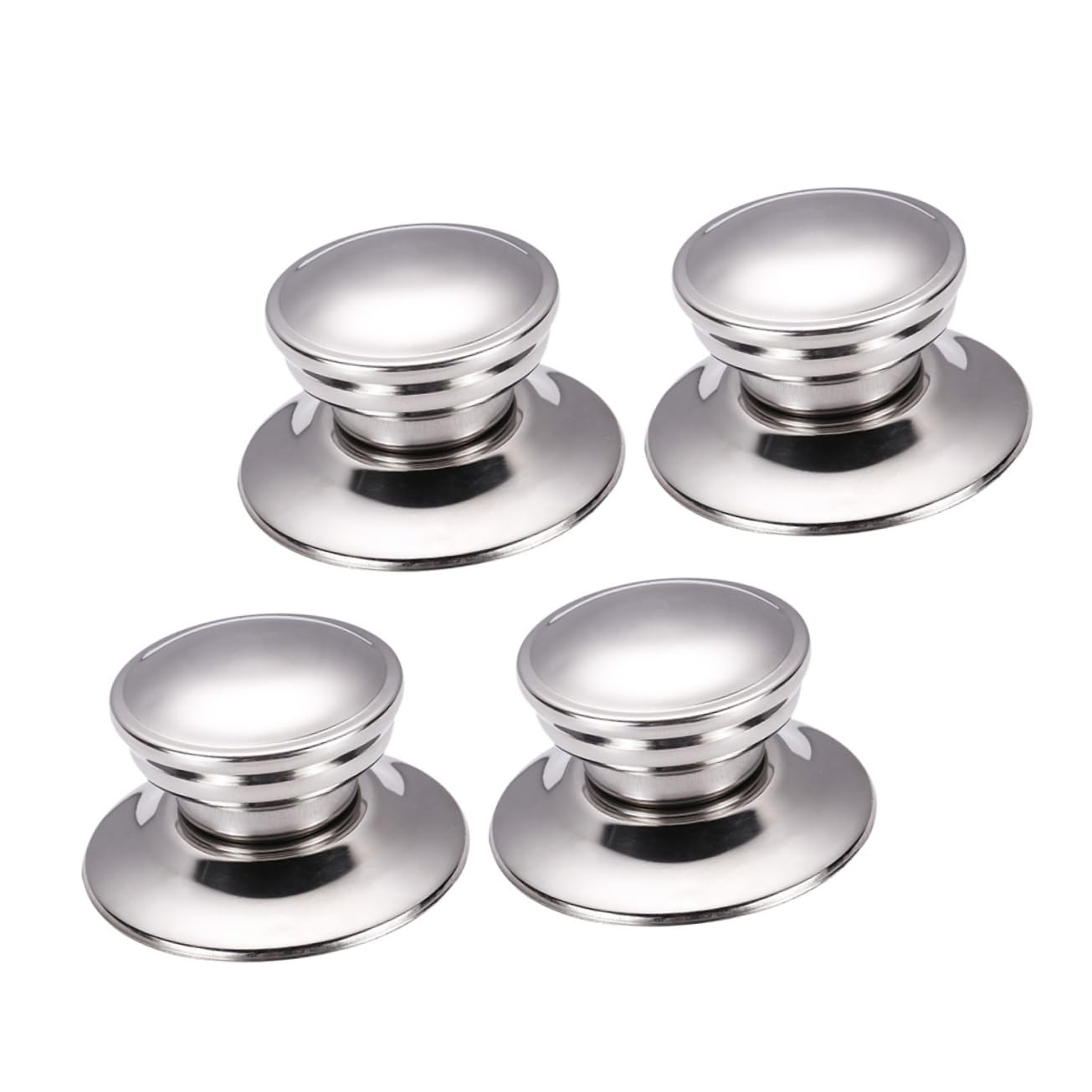 BESTYASH 4pezzi Manici per Coperchi Pentole da Cucina in Acciaio Inossidabile Sostituzione Impugnatura del Accessori per Pentole Resistente al Calore
