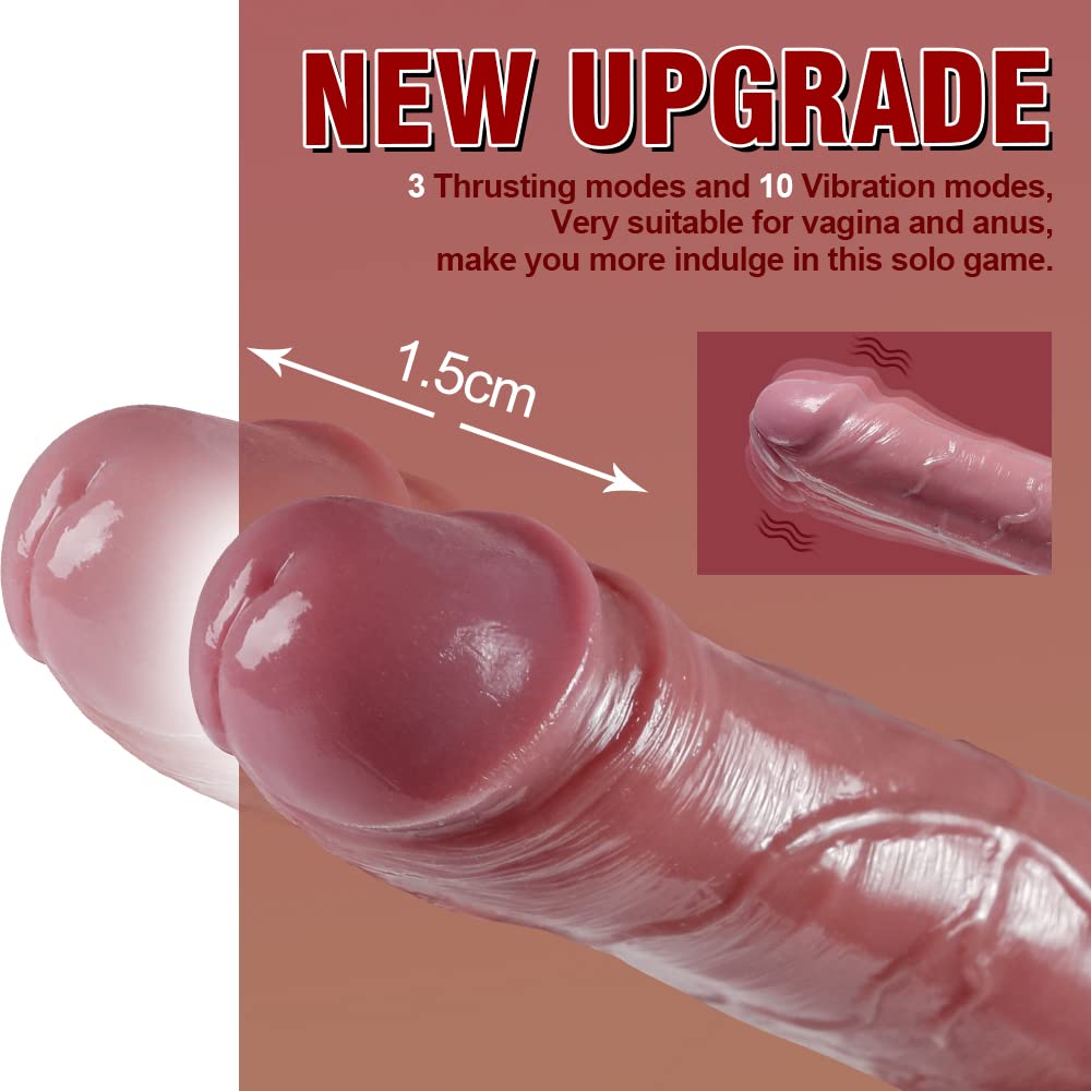Amazon.com: Vibrating Thrusting Dildo for Men  Penis Extender Vibrator  with 10 Speeds & Auto-Thrust Technology, App Remote Control, Adult Toy,  Realistic Textured Shaft for Enhanced Length & Stimulation : Health &