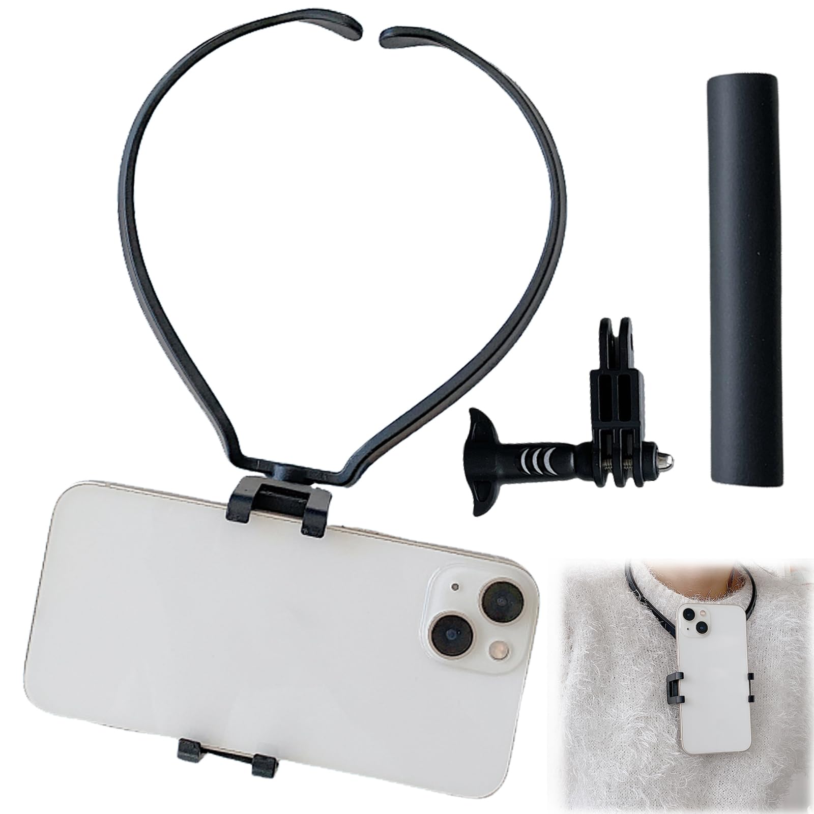 Iphone Finti Supporto Magnetico Selfie Per Telefono Da Collo, Supporto Per Telefono Supporto Pov Vlog Regolabile
