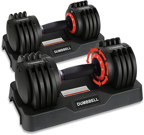 Juego de mancuernas ajustables de 2555 libras, peso de mancuernas de ajuste rápido para ejercicios, par de mancuernas para hombres y mujeres en