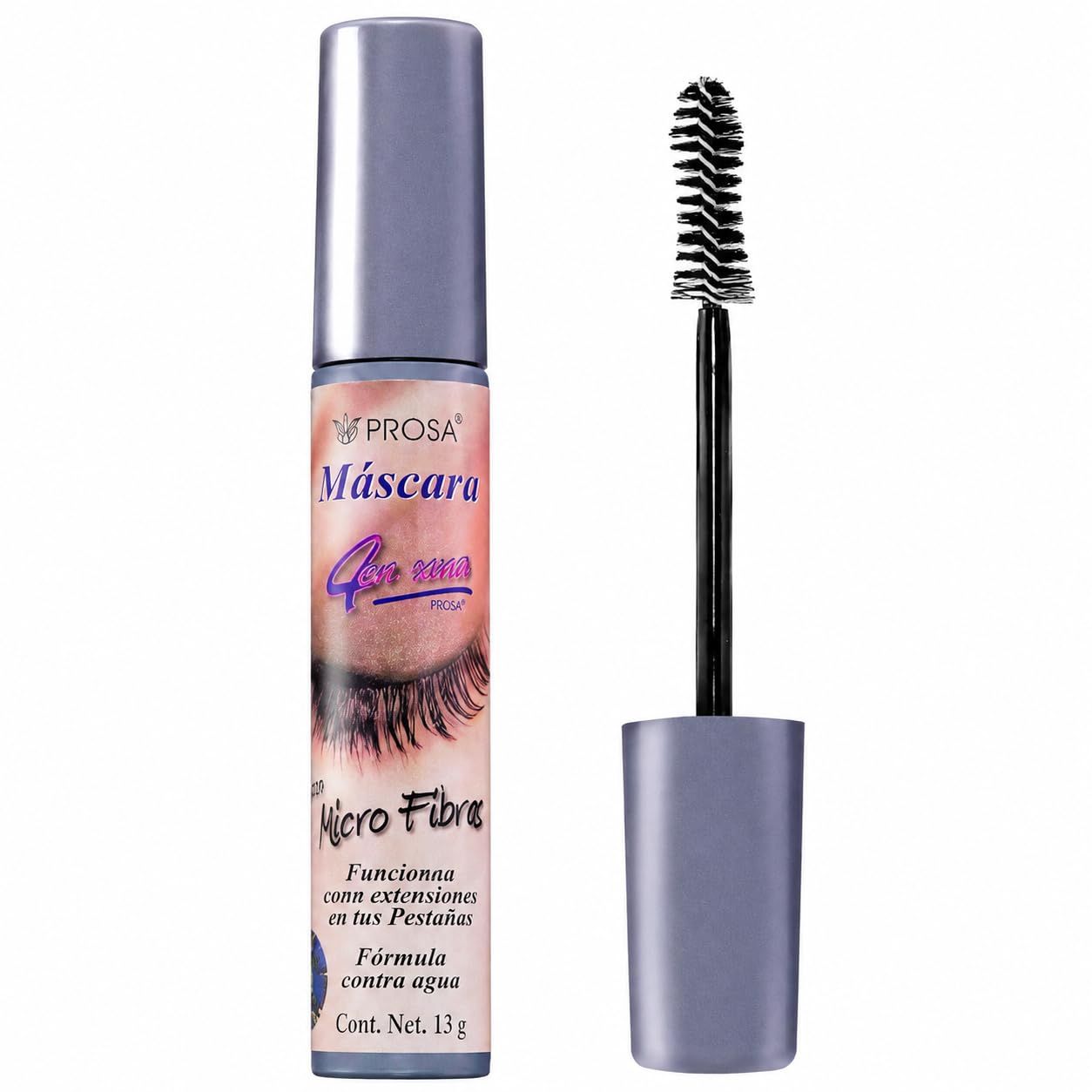 Prosa 4 en Uno Mascara, Waterproof, Black, with Micro Fibers, Non Clumping