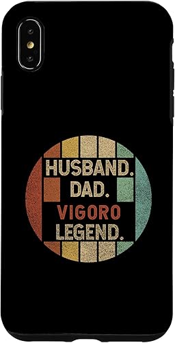 Funda para iPhone XS Max Husband Dad Vigoro Legend Vintage para el Día del Padre