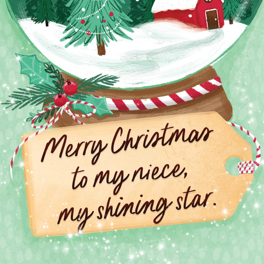 Weihnachtskarte Für Die Nichte – „Zimt-Gewürz & Alles Nett“ – Premium-Karte Aus USA, Umweltfreundlich, Mit Umschlag (12,7 X 19,7 Cm)
