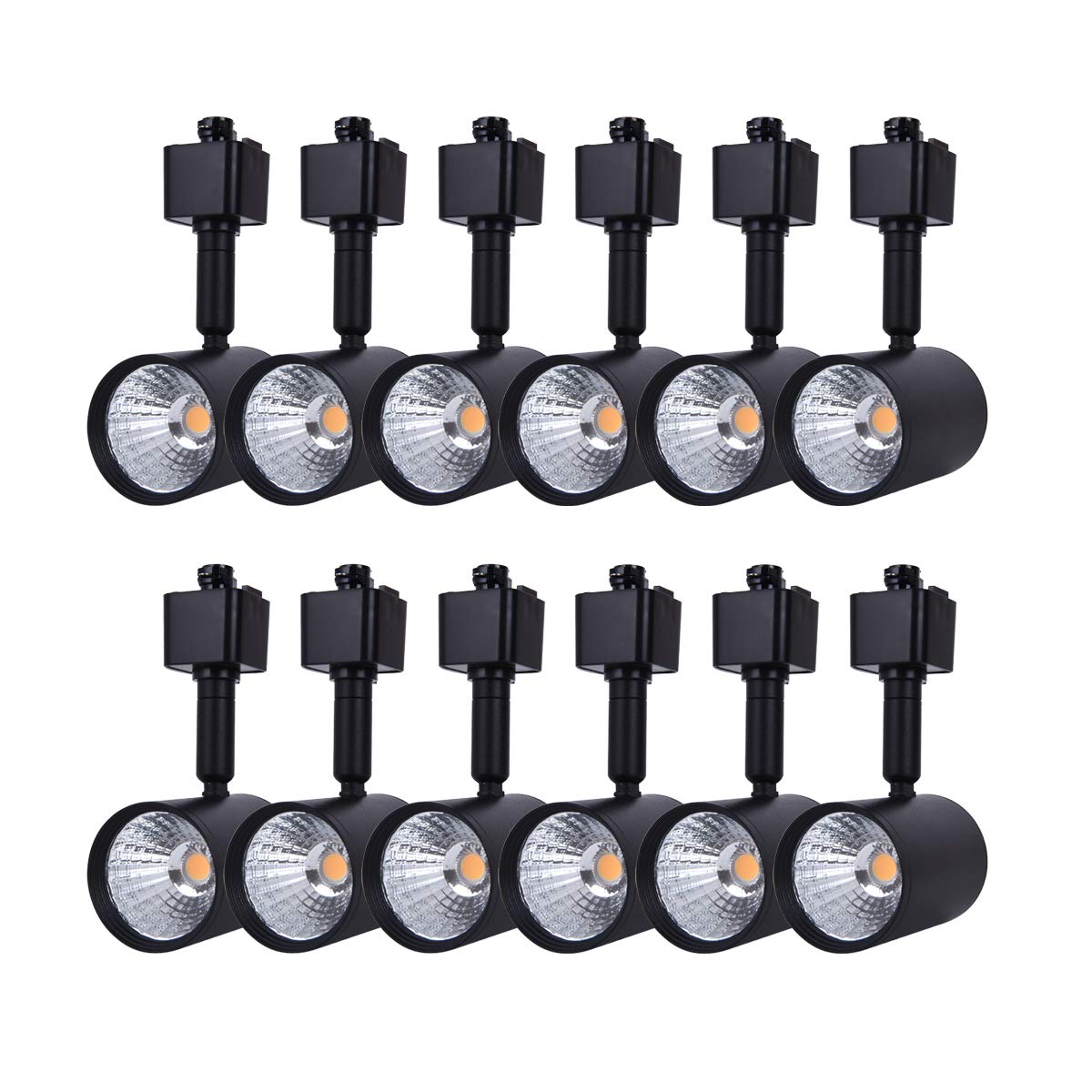 Mirrea 12 Pack Led Track Lighting Heads, 6.5W 3000K Warm White, H Type Rail