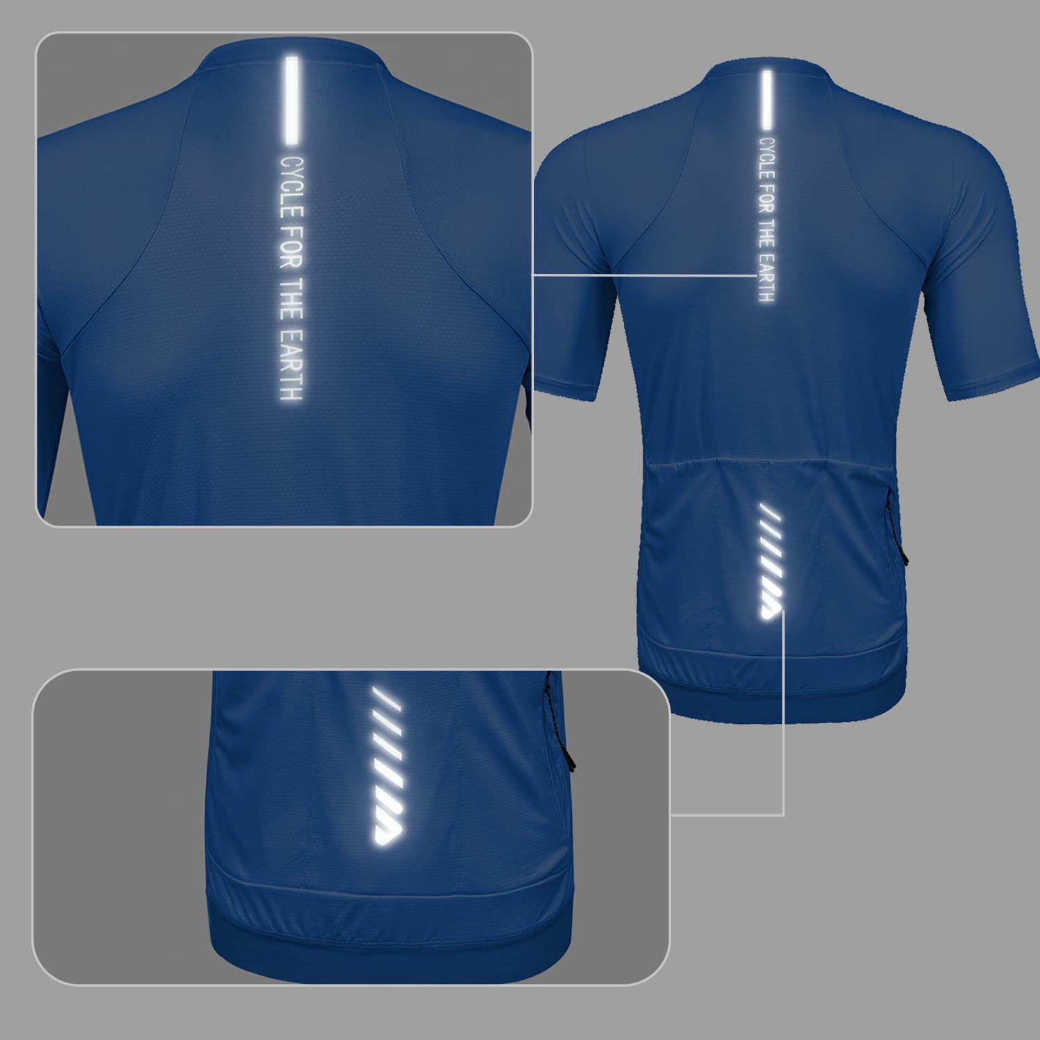 Wulibike Maglia da Ciclismo Camicia da Ciclista Uomo, Maglia da Ciclismo su Strada Uomo, Tasche, Traspirazione dell'umidità