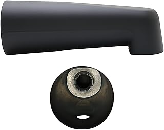 Westbrass E507-1F-62 7" Reach Wall Mount Tub Spout, Matte Black