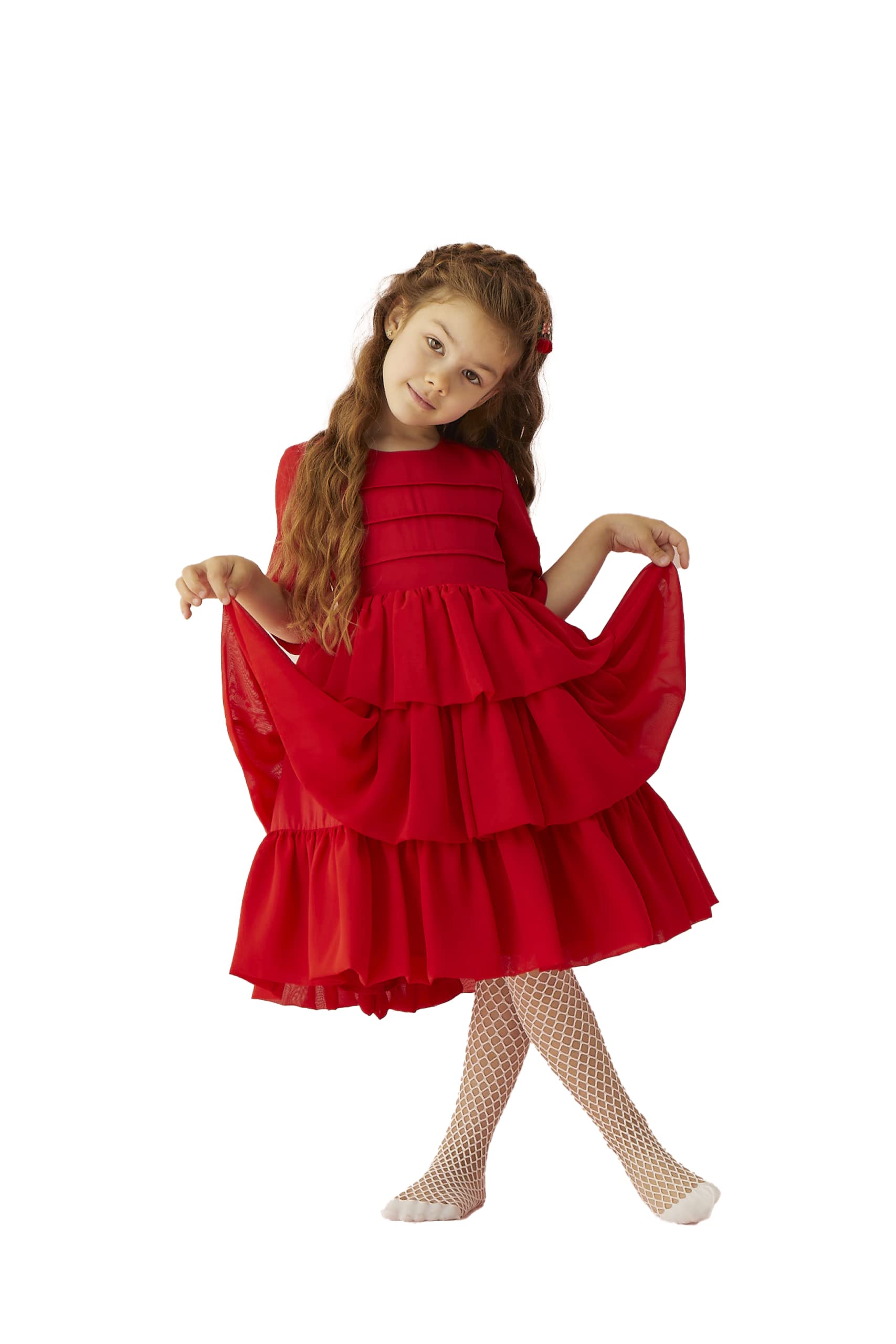 Hayati Girl Dress Red Party Chic 6-7 Years
