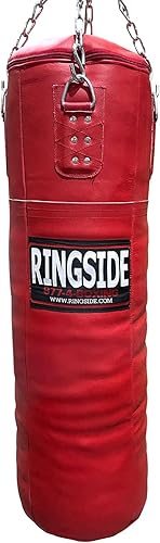 Miniatura 5 de Ringside Bolsa pesada de cuero relleno suave de 100 libras, saco de boxeo resistente para boxeo, artes marciales mixtas, muay thai y entrenamiento