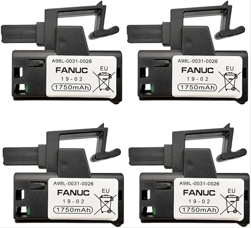 4Pcs A98L-0031-0026 PLC Battery Replacement 3V 1750mAh for FANUC A02B-0309-K102 A98L-0031-0026 CNC Machine Controler Battery