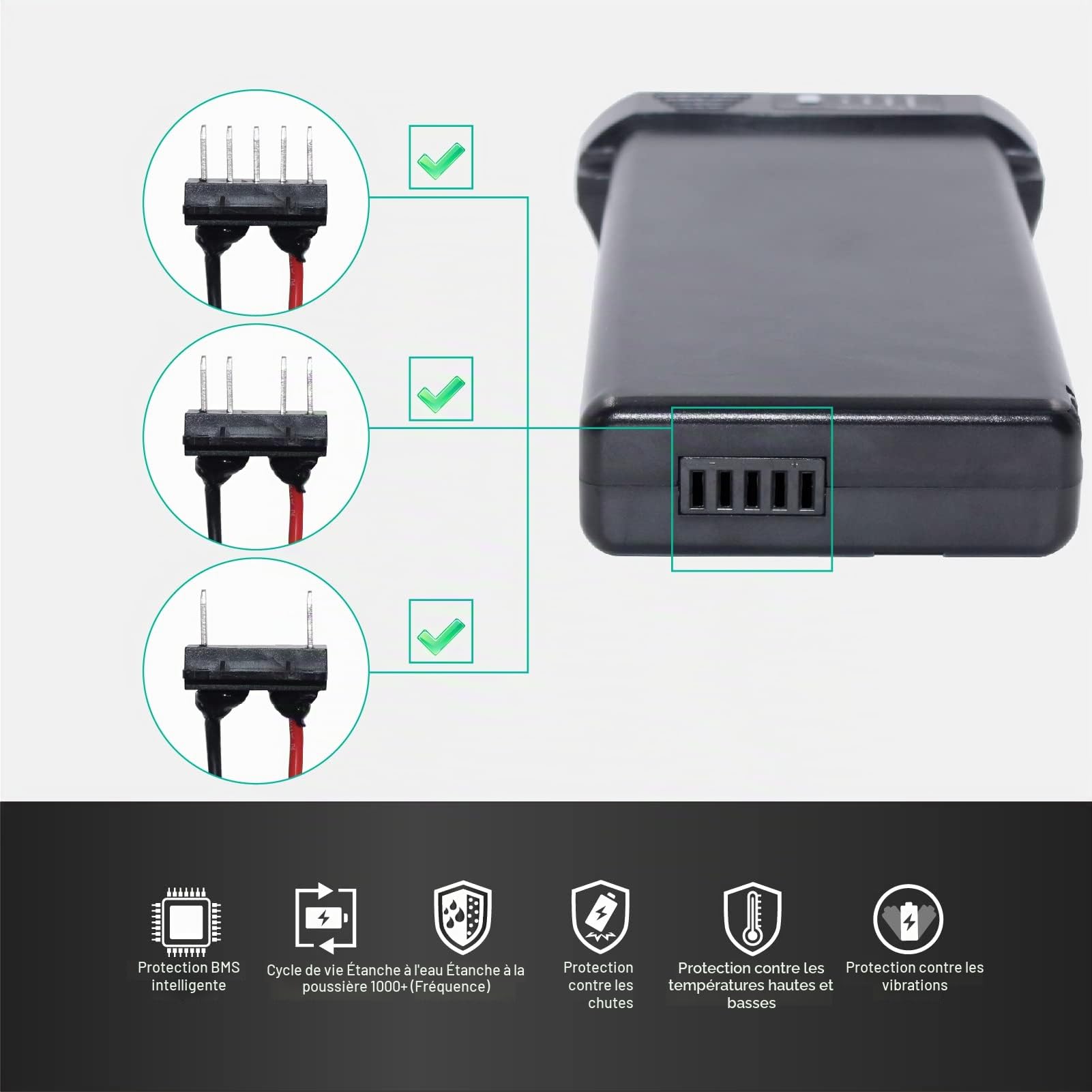 avec Chargeur Batterie E-Bike 24V 12Ah 9Ah Batterie de Remplacement Batterie E-Bike Li-ION Convient pour Le système d'entraînement Bafang ou Ansmann (24V9Ah)