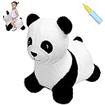INPANY Bouncy Horse, Panda Hopper Toys, Toddler Plush Bouncing Animal, Kid Inflatable Ride on Rubber Bouncer, Outdoor Cool Birthday Gift for 2 3 4 Yr Boy Girl