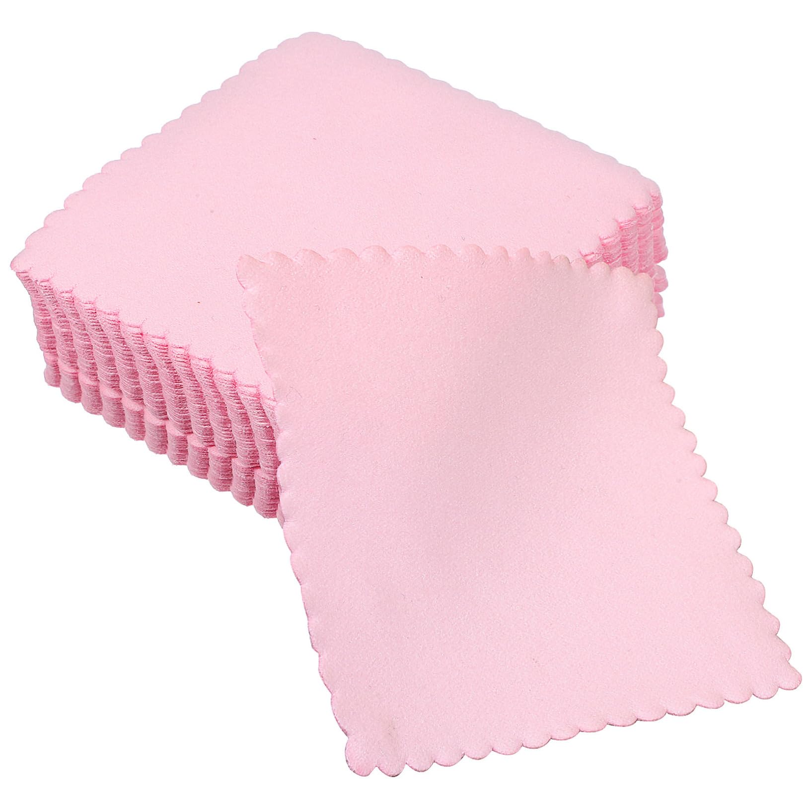 jojofuny 5 Series Paño De Limpieza De Plata Pulido Lentes Limpiador De Joyas De Plata Esterlina Polaco Ultra Telas De Microfibra Trapos De Microfibra Fibra Extrafina Rosa 100 Piezas*5