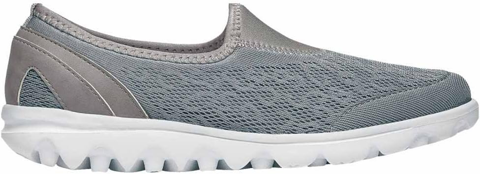 Propet Womens TravelActiv Slip On Sneakers Shoes Casual - Grey - Image 2