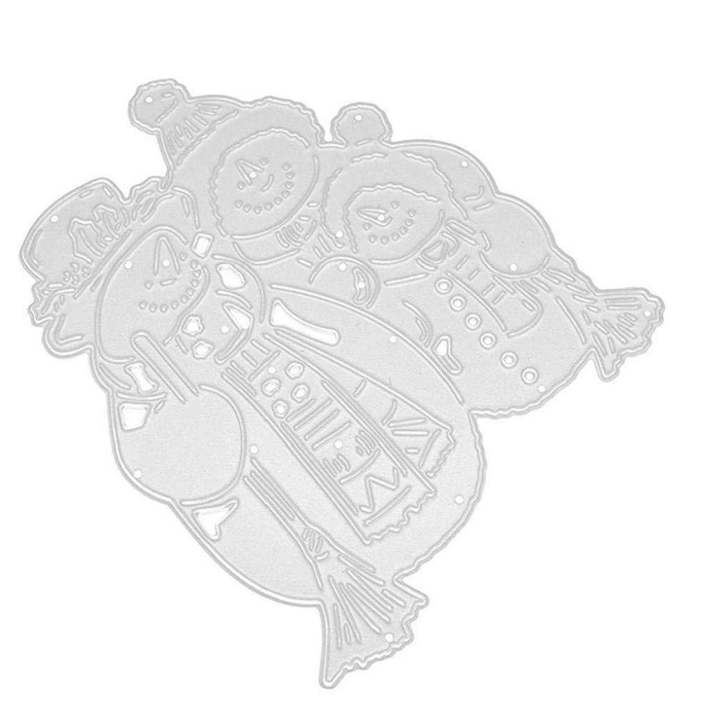 Lankater Christmas Snowman Dies Diy Embossing Stencil Template For Paper Card Scrapbooking Album