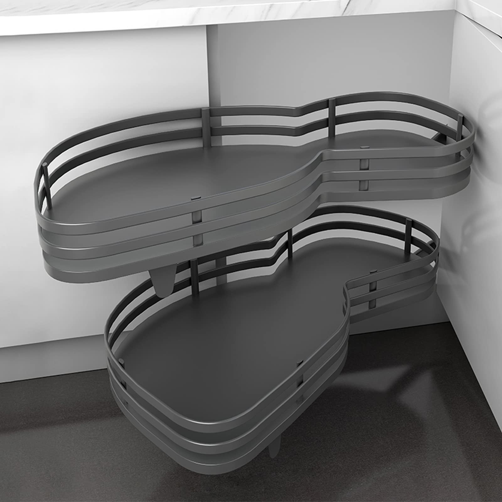 Buy WEEDAY Left Handed Open Corner Kitchen Pull Out Baskets, SShaped